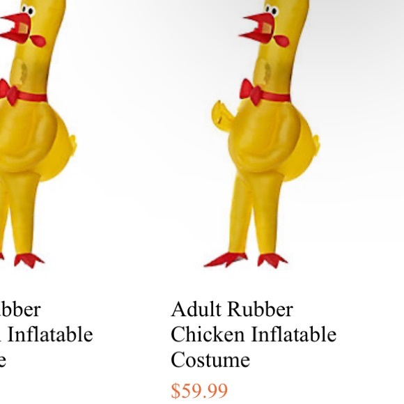 Spirit Halloween Adult Rubber Chicken Inflatable Costume - Picture 1 of 3